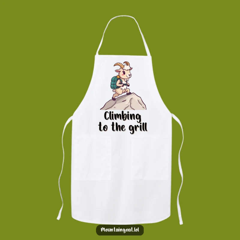 Funny Hiking Goat Apron: Conquer the Kitchen with Confidence, Perfect Chef Gift
