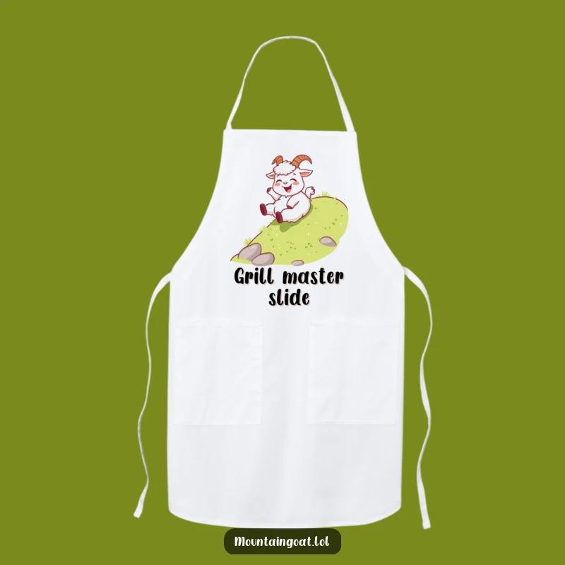 Funny Joyful Goat Apron - Playful Slider Chef's Accessory Gift