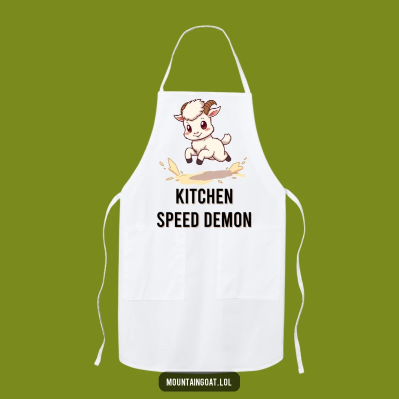 Funny Kawaii Goat Dust Apron - Hilarious Kitchen Adventure Gift