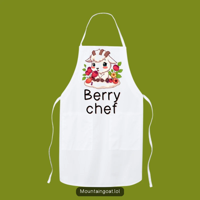 Funny Mountain Goat Berry Apron: Kitchen Nature, Gift