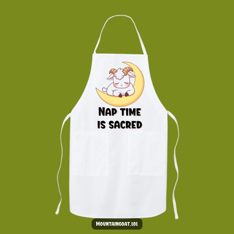 Funny Sleepy Goat Chef Apron - Culinary Humor Gift for Kitchen Goats