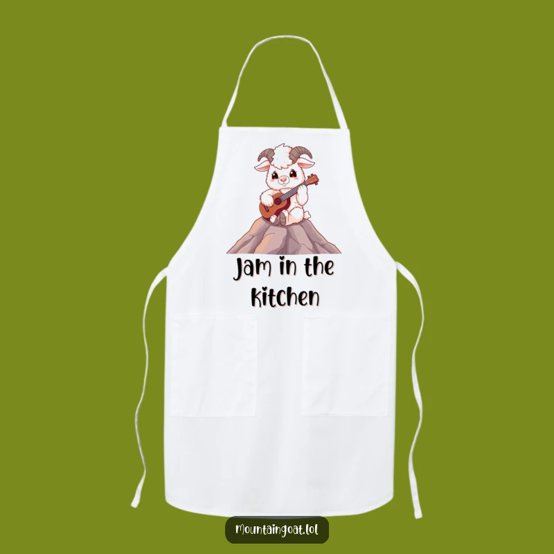 Funny Mountain Goat Musician Apron - Cook with Tunes Nature Lover Gift