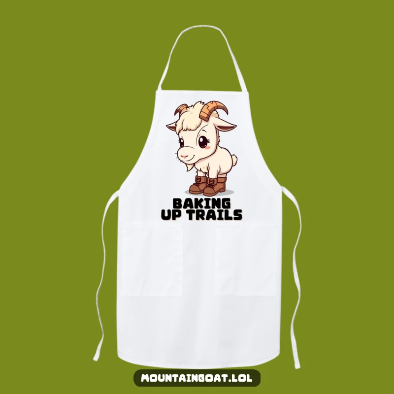 Kawaii Mountain Goat Apron: Cute Chef Gift for Kitchen Adventures