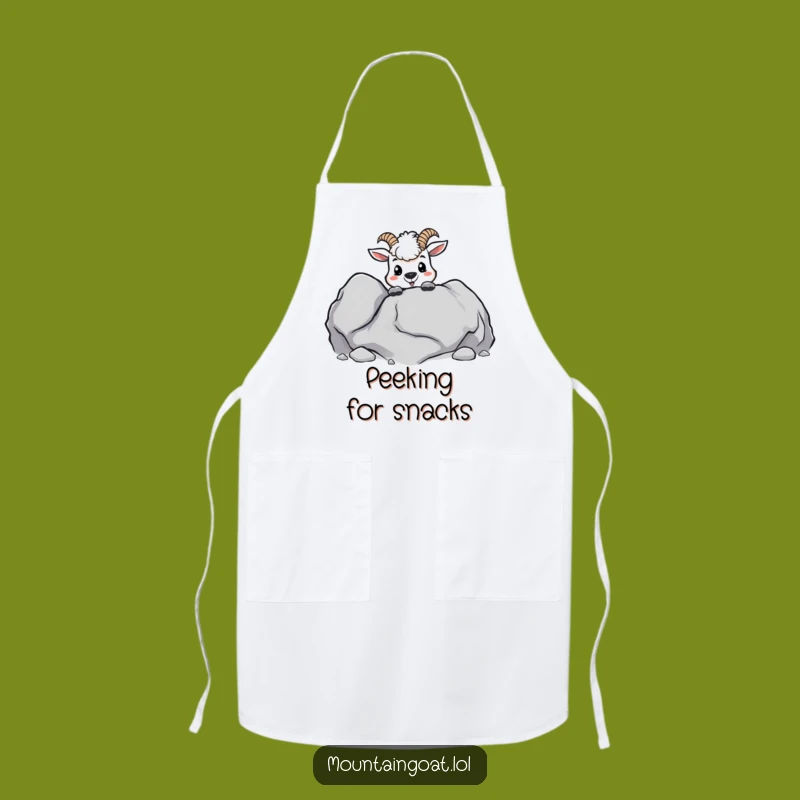 Funny Kawaii Mountain Goat Apron: Kitchen Mischief, Perfect Chef's Funny Gift