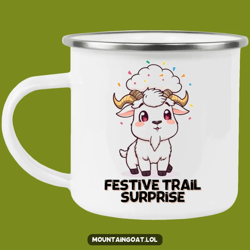 Funny Goat Confetti Camping Mug - Outdoor Party Surprise Gift