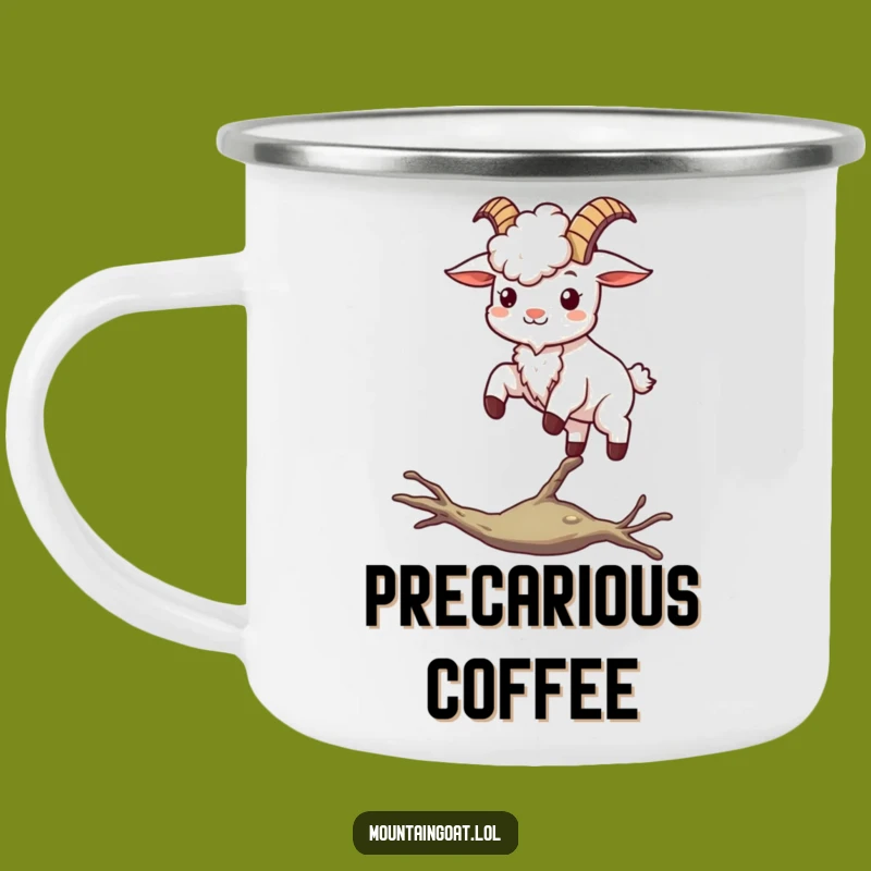 Funny Kawaii Goat Balancing Camping Mug: Steady Your Adventure