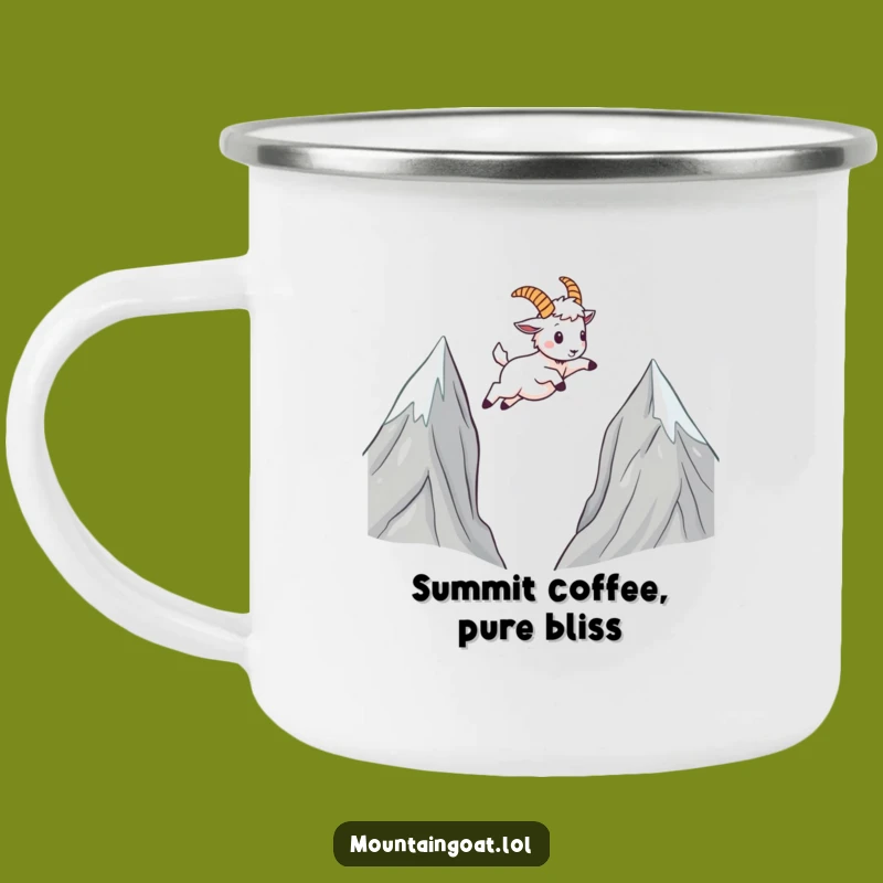 Funny Kawaii Mountain Goat Camping Mug: Leaping Adventures For Your Drink Gift