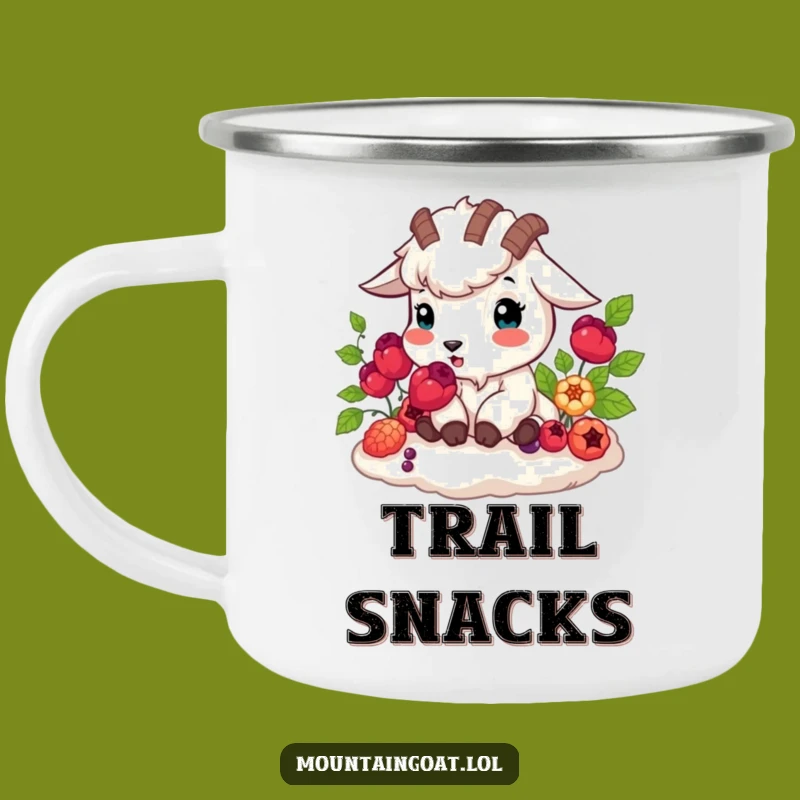 Funny Mountain Goat Berry Camping Mug: Camp Munchies, Gift