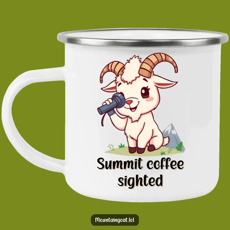 Funny Mountain Goat Camping Mug - Adventure Sips with Views