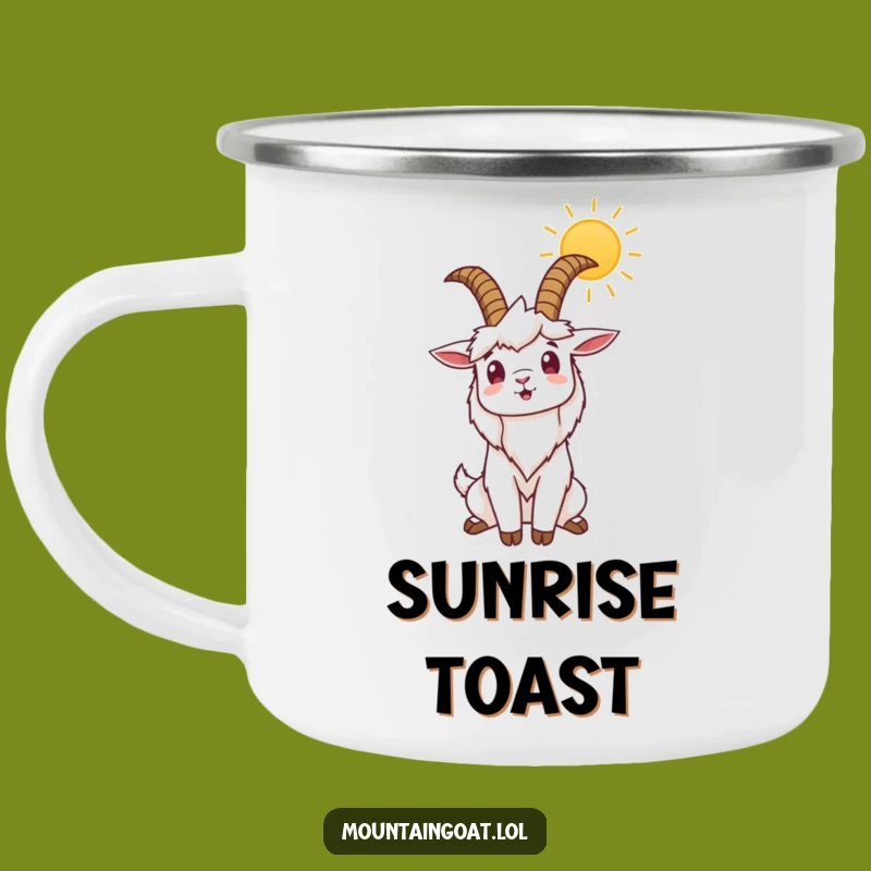 Funny Mountain Goat Sunrise Camping Mug - Adventure Fuel for Hikers