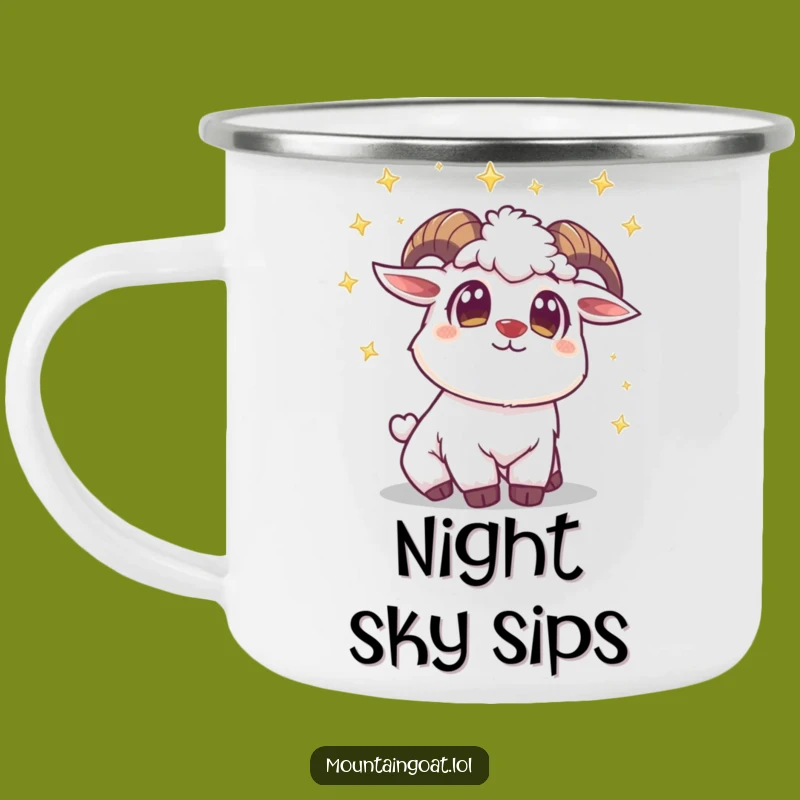 Funny Mountain Goat Star Camping Mug: Campfire Gazing and Dreams!
