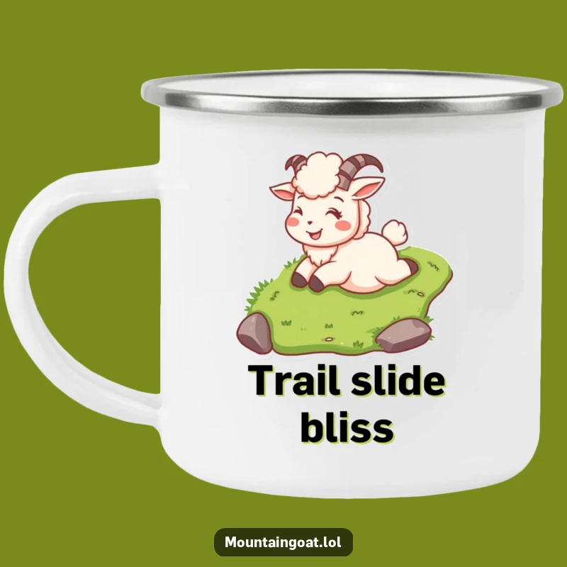 Funny Mountain Goat Sliding Camping Mug: Adventure Drinkware for the Trail