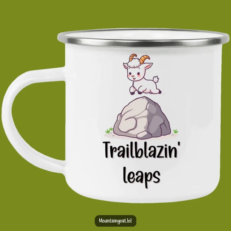 Funny Kawaii Mountain Goat Leap Camping Mug: Adventure Fuel