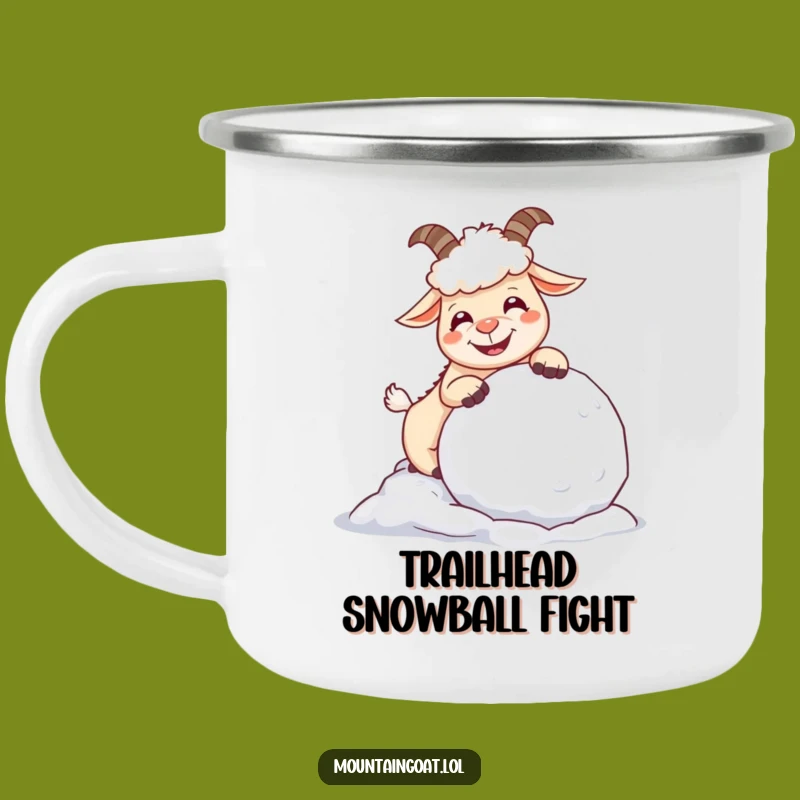 Funny Giggling Mountain Goat Camping Mug - Hilarious Snowball Adventure Cup - Gift
