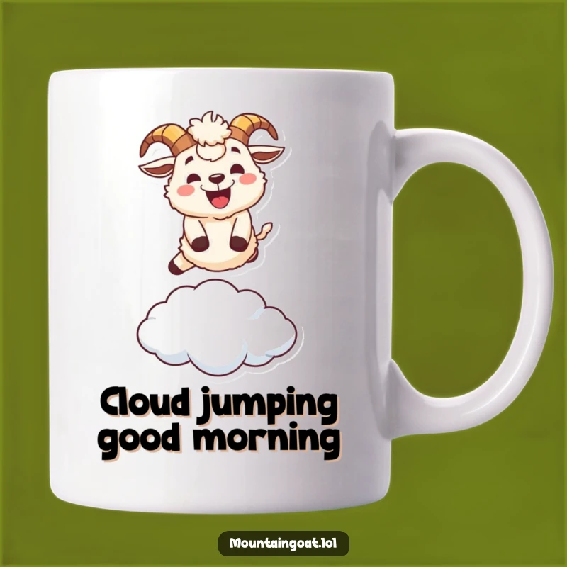 Funny Mountain Goat Mug: Leap into Joy with this Grinning Goat Gift