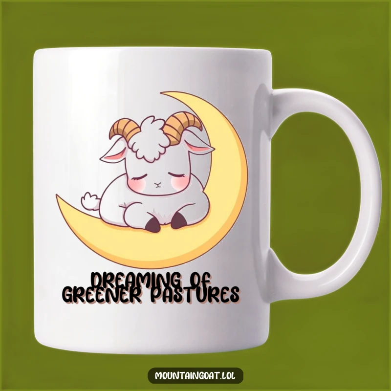 Funny Moon Napper Mountain Goat Mug - Peaceful Sleepy Gift for Goat Lovers
