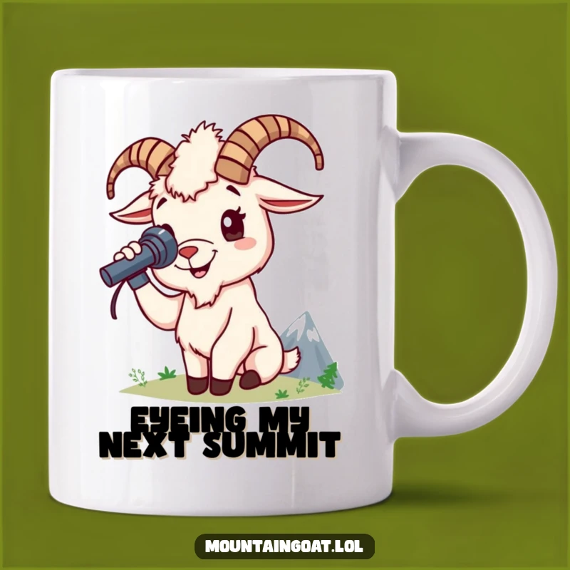 Funny Mountain Goat Mug - Adventurous Spyglass Character Gift Idea