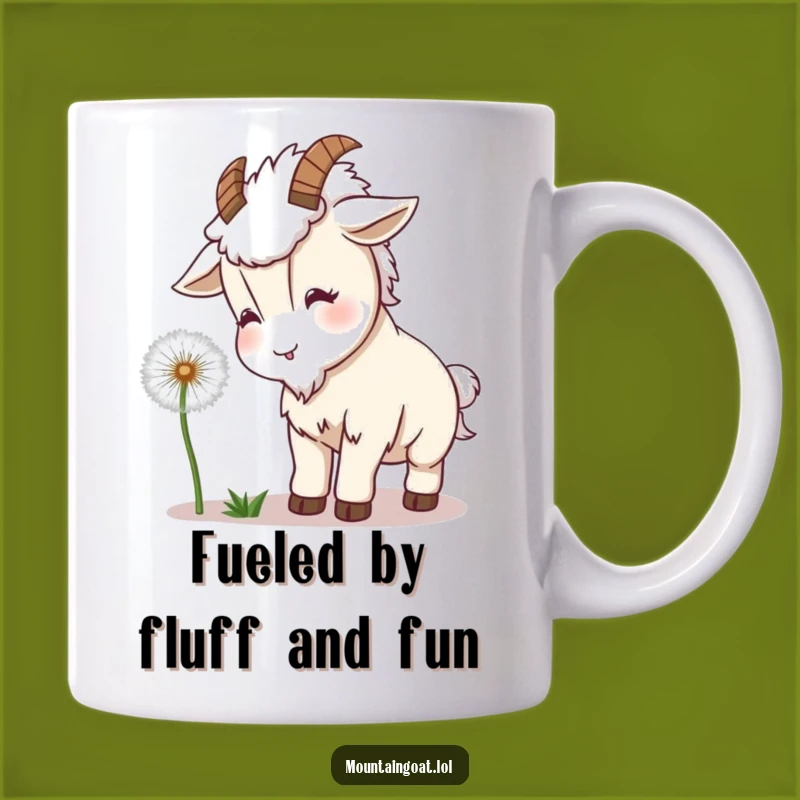 Funny Kawaii Goat Dandelion Mug: Playful Headbutt For Your Morning Joy Gift