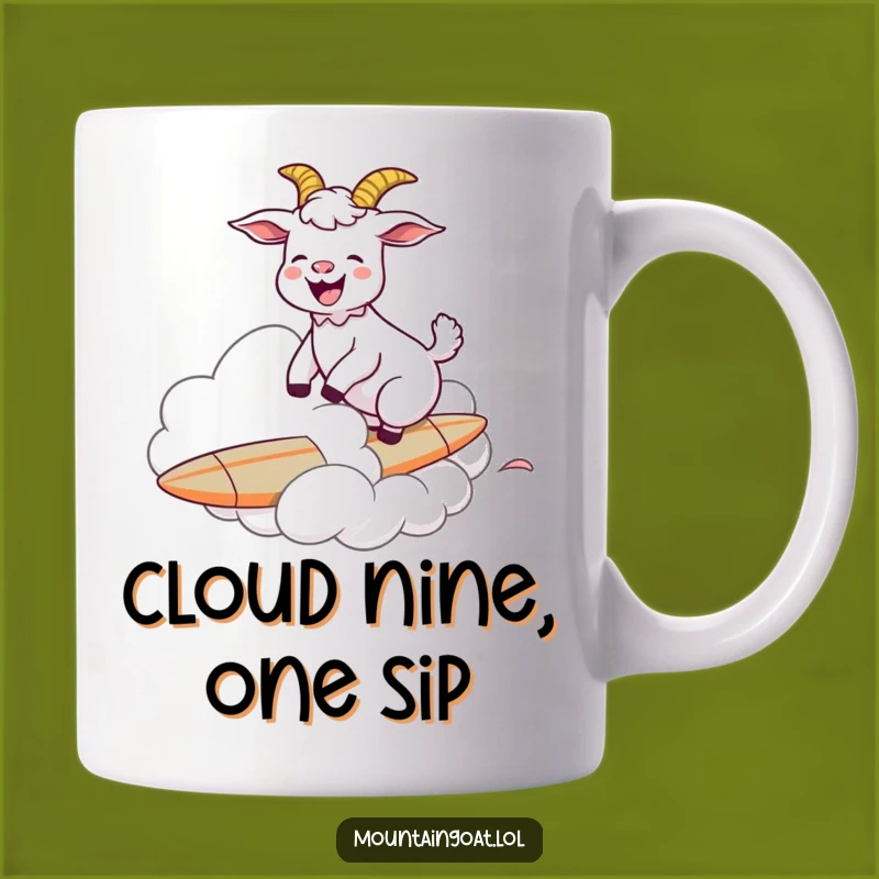 Funny Goat Cloud Surfer Mug - Hilarious Gift for Animal Lovers