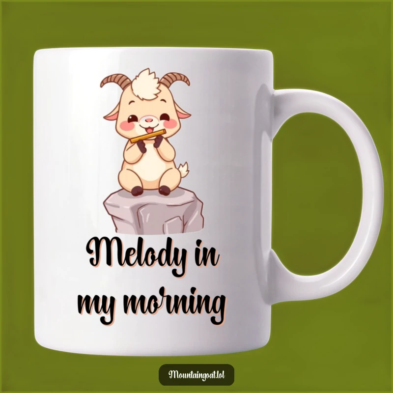 Funny Kawaii Goat Flute Player Mug - Joyful Mountain Melody Gift