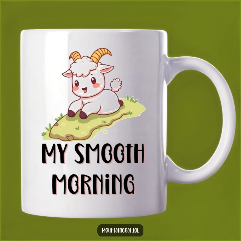 Funny Kawaii Goat Sliding Mug: Playful Adventure Gift