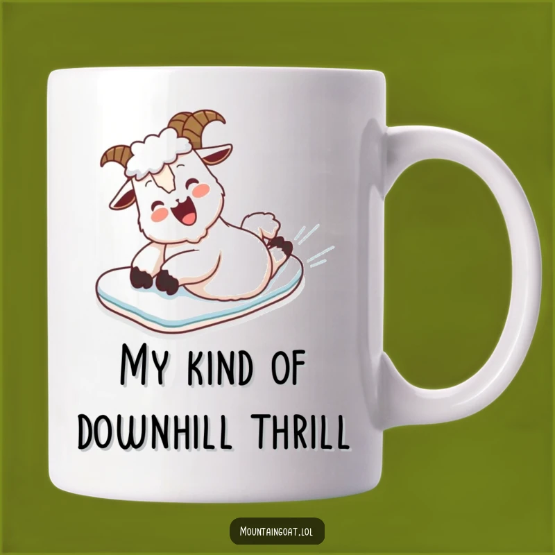 Hilarious Mountain Goat Belly Slide Funny Mug - Perfect Snow Adventure Gift