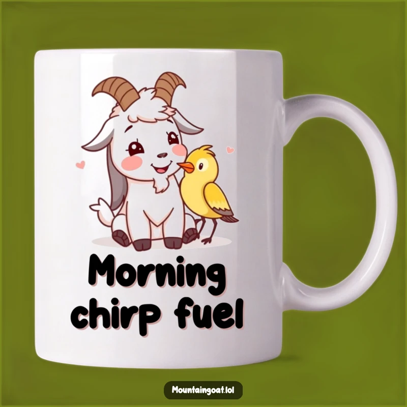 Funny Goat and Bird Giggle Mug: Adorable Animal Friends Gift