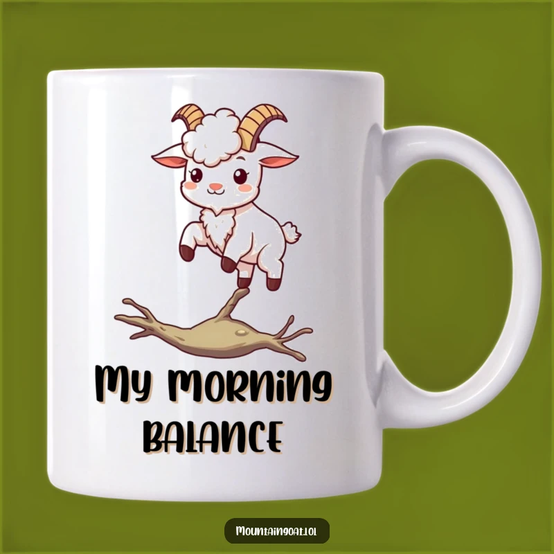Funny Kawaii Goat Balancing Mug: Happy & Confident Gift