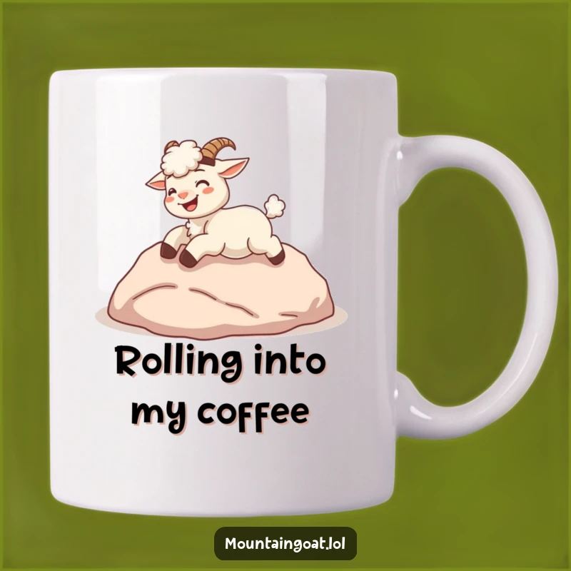 Funny Kawaii Goat Mug: Rolling with Laughter, Hilarious Gift for Joyful Souls