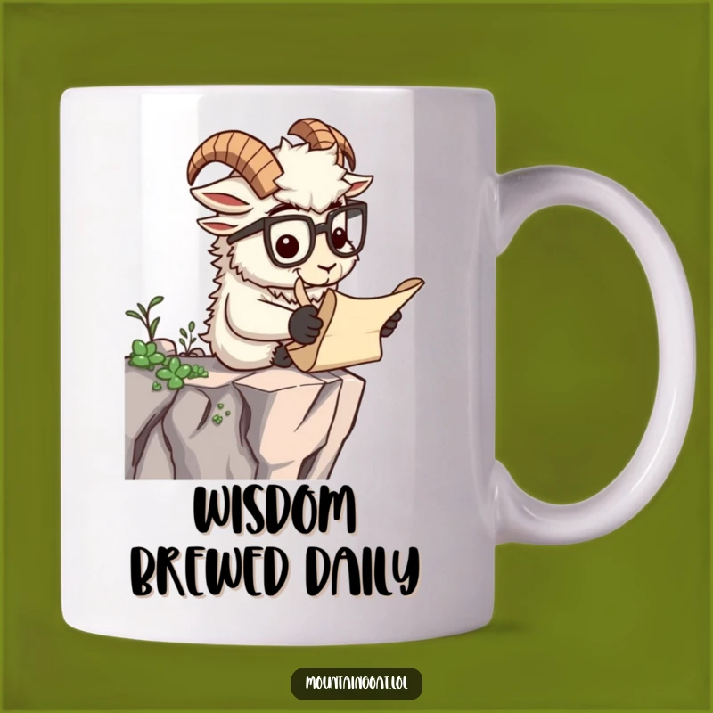 Funny Scholar Goat Spectacles Mug - Wise Reader Humor Gift for Intellectuals