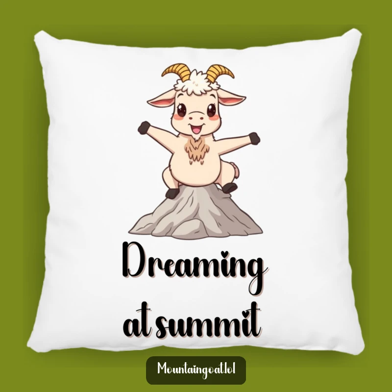 Funny Mountain Goat Pillow: Cuddle Up with Serene Whimsy and Comfort