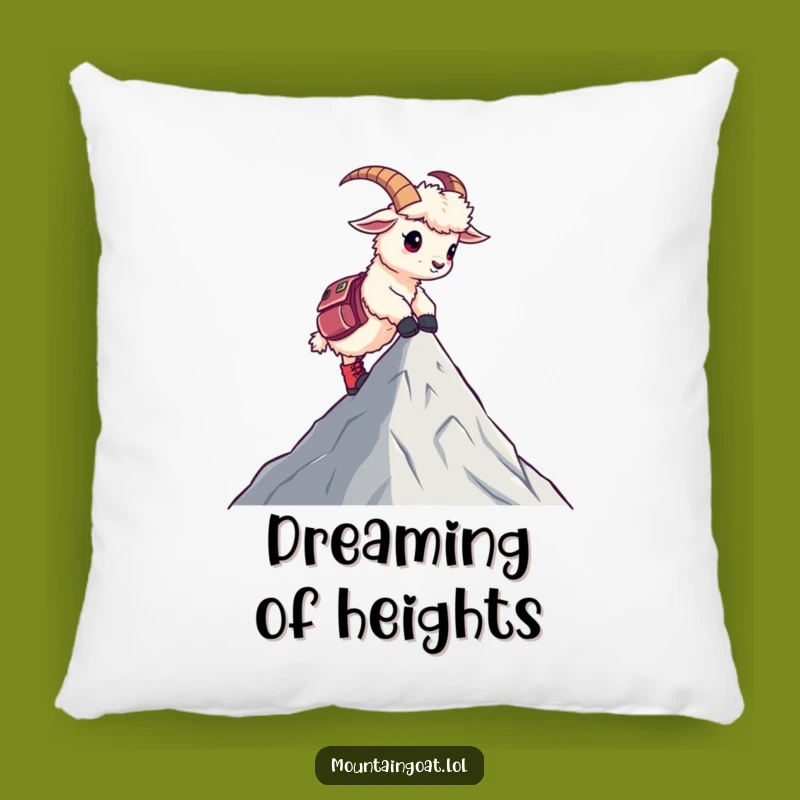 Funny Goat Pillow: Cozy Comfort with a Hiking Goat!