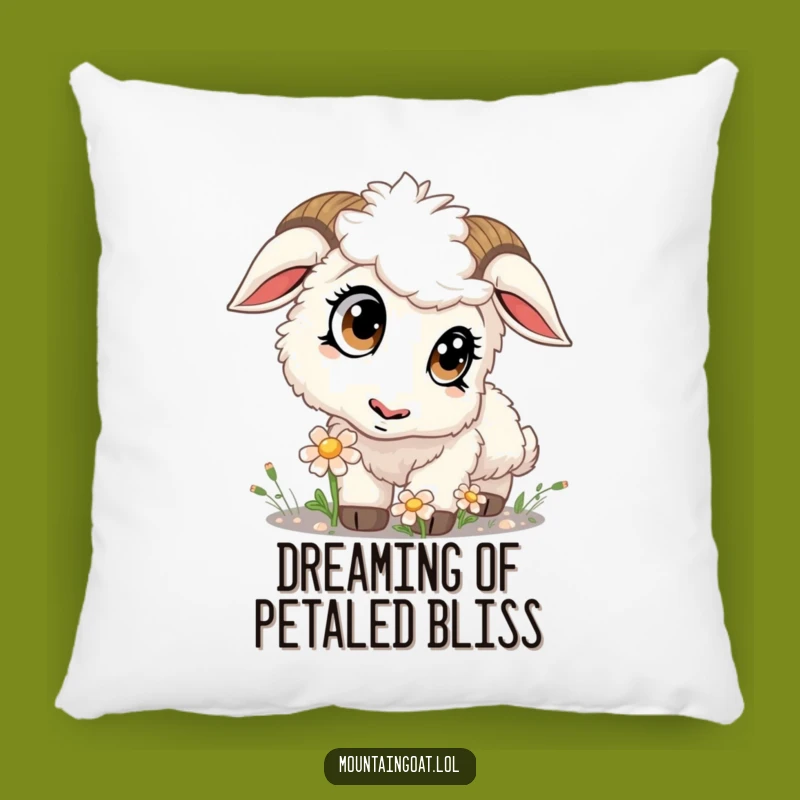 Funny Kawaii Goat Sniffing Flower Pillow: Comfy & Cute Decor