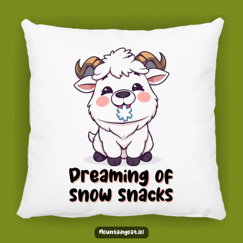 Funny Kawaii Goat Snowflake Pillow: Cozy Comfort for Winter Lovers
