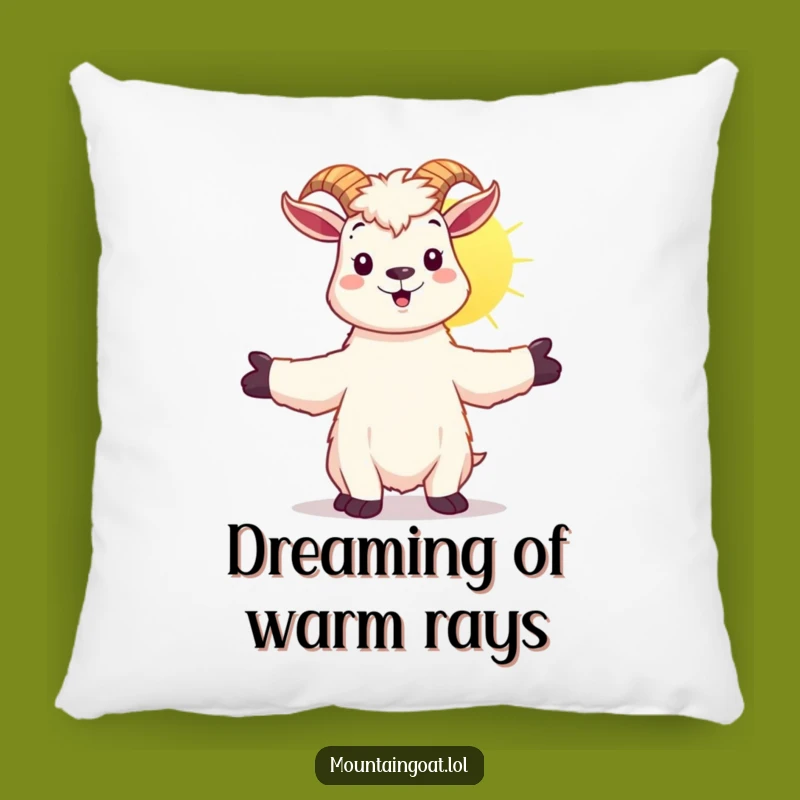 Funny Kawaii Goat Pillow: Cozy Sunshine Comfort, Adorable Funny Gift Accent