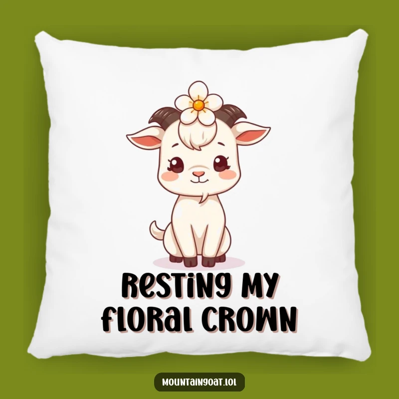 Funny Goat Flower Head Pillow: Cozy Comfort with a Touch of Whimsical Humor Funny Gift