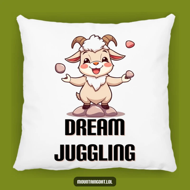 Funny Joyous Goat Pebble Juggling Pillow - Comfy & Cheerful