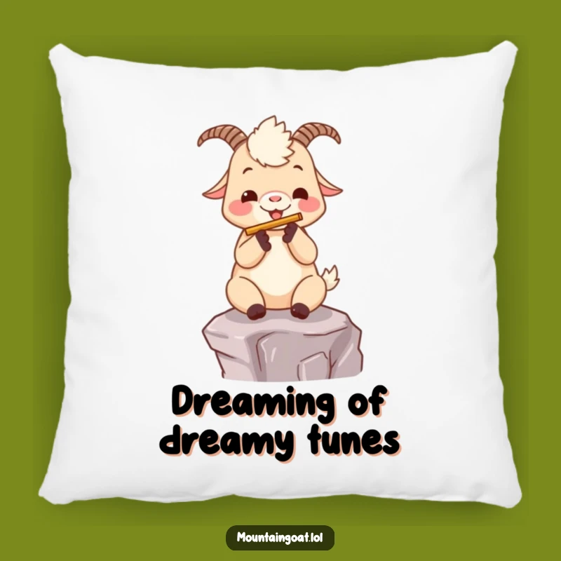 Funny Kawaii Goat Flute Player Pillow - Cozy Musical Decor Gift