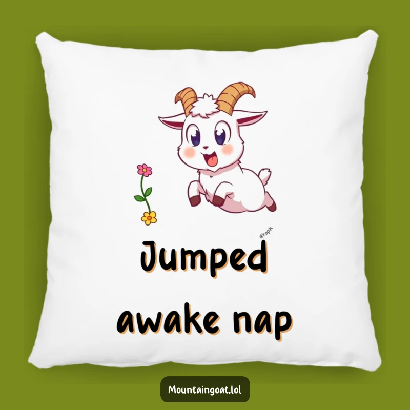 Funny Goat Reaction Pillow - Comedic Surprise Comfort Gift