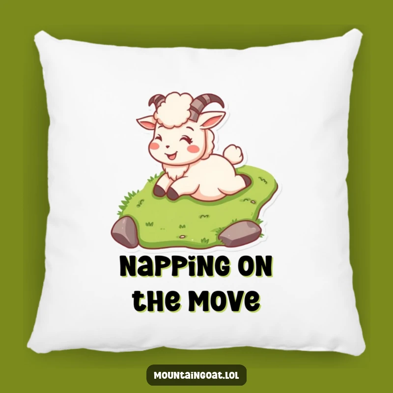 Cozy Funny Mountain Goat Sliding Pillow: Comforting Joyful Decor Gift