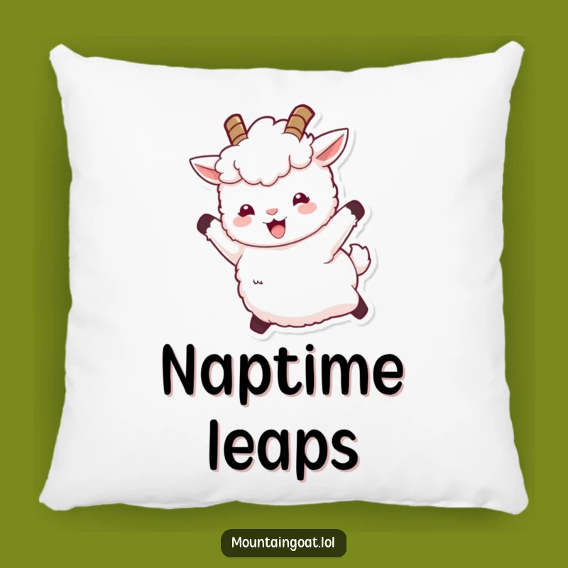 Funny Joyful Goat Leap Pillow - Cozy & Humorous Comfort Accent
