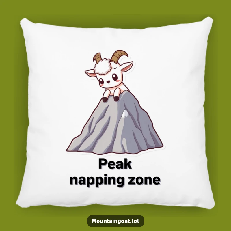 Funny Curious Goat Pillow - Soft Kawaii Mountain Explorer Accent for Cozy Adventures