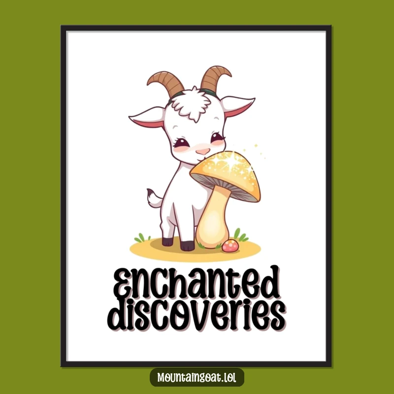 Funny Curious Goat Digital Art: Hilarious Printable Explorer Decor