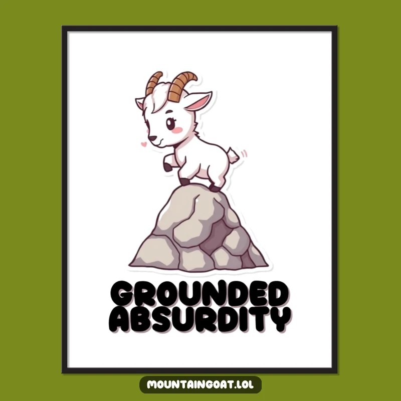 Funny Tiny Goat Digital Art - Expert Balancer Printable for Gift