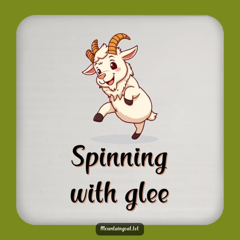 Funny Mountain Goat Coaster: Protect Surfaces with Hilarious Alpine Flair