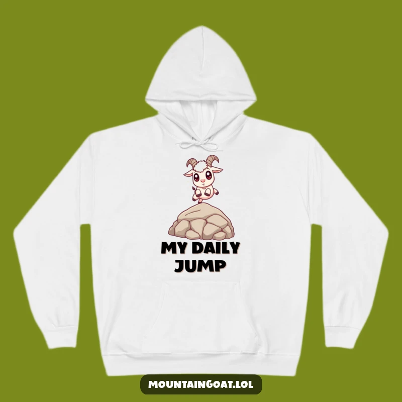 Cozy Funny Cute Goat Leaping Hoodie: Warmth Meets Adorable Mountain Charm