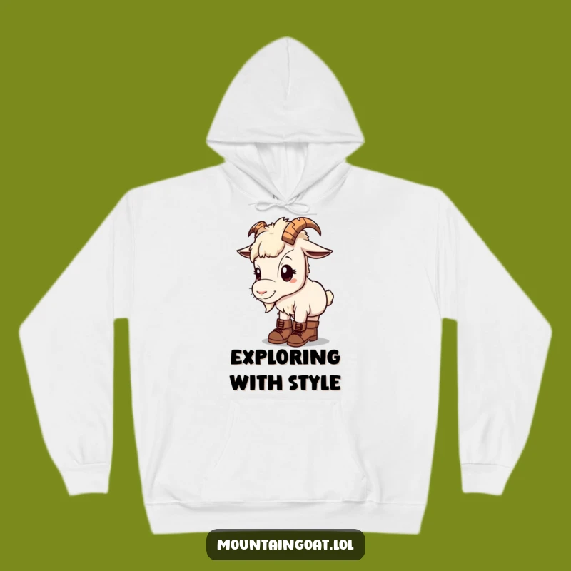 Cozy Kawaii Mountain Goat Hoodie: Warm and Cute Comfort Gift