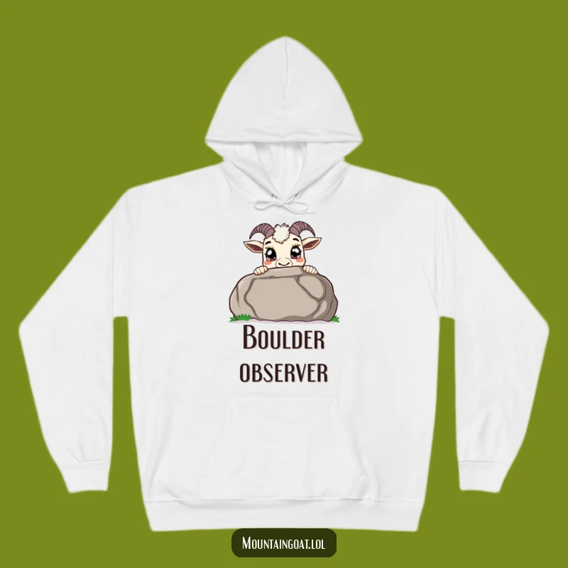 Funny Curious Goat Hoodie - Cozy Peek-a-Boo Sweatshirt Gift