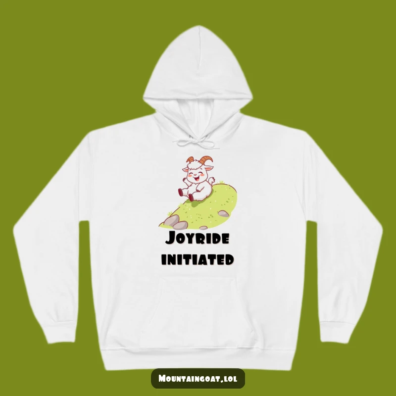 Funny Joyful Goat Hoodie - Cozy Playful Slider Sweatshirt Gift