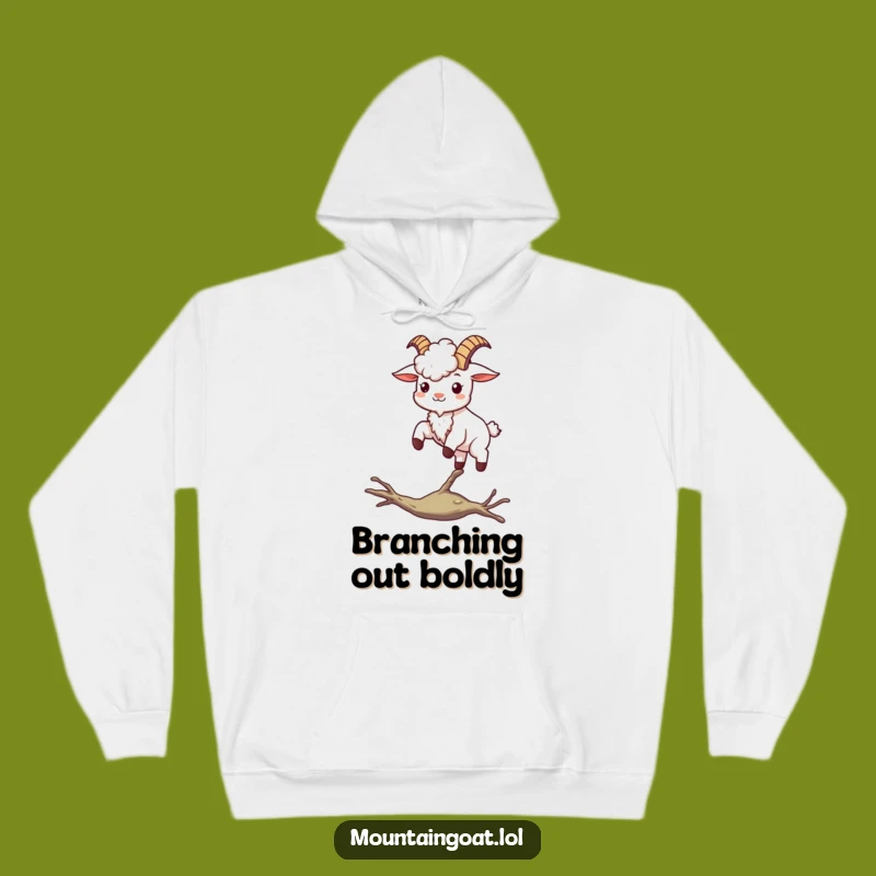 Funny Kawaii Goat Balancing Hoodie: Stay Steady in Style